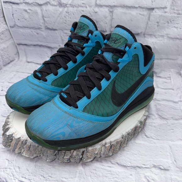 Nike Air Max 2010 LeBron 7 \'All Star\' Shoes Men\'s Size 11 Chlorine Blue Flywire main image 14
